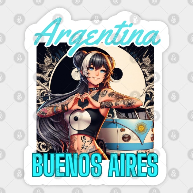 Kawaii, Anime Girl, Argentina Buenos Aires  | Catsie Cat Sticker by Catsie Cat
